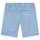 Baby Boys Blue & White Shorts Set, 2, hi-res