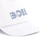 Baby Boys White Logo Cap, 1, hi-res