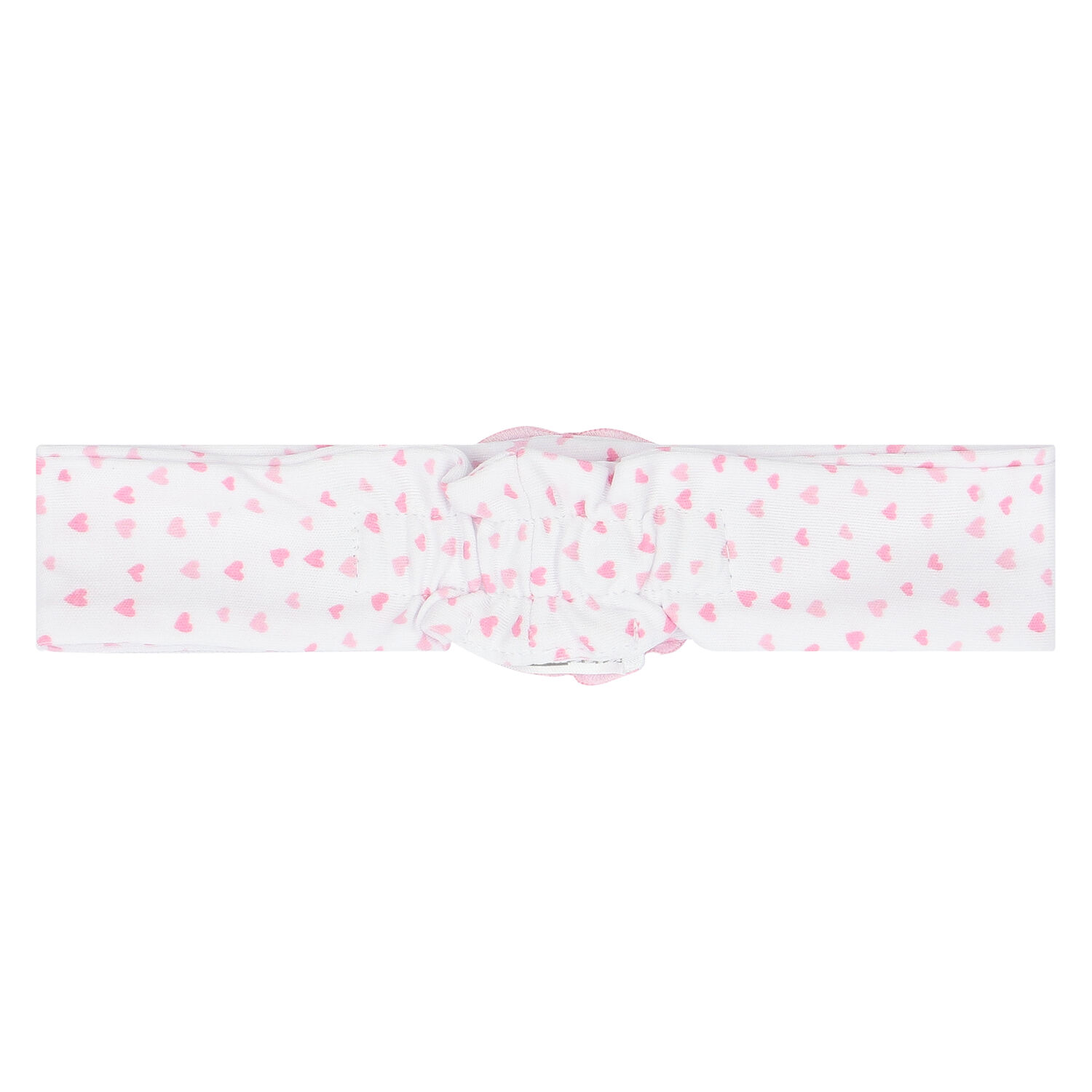 Baby Girls White & Pink Heart Print Headband, 2, hi-res