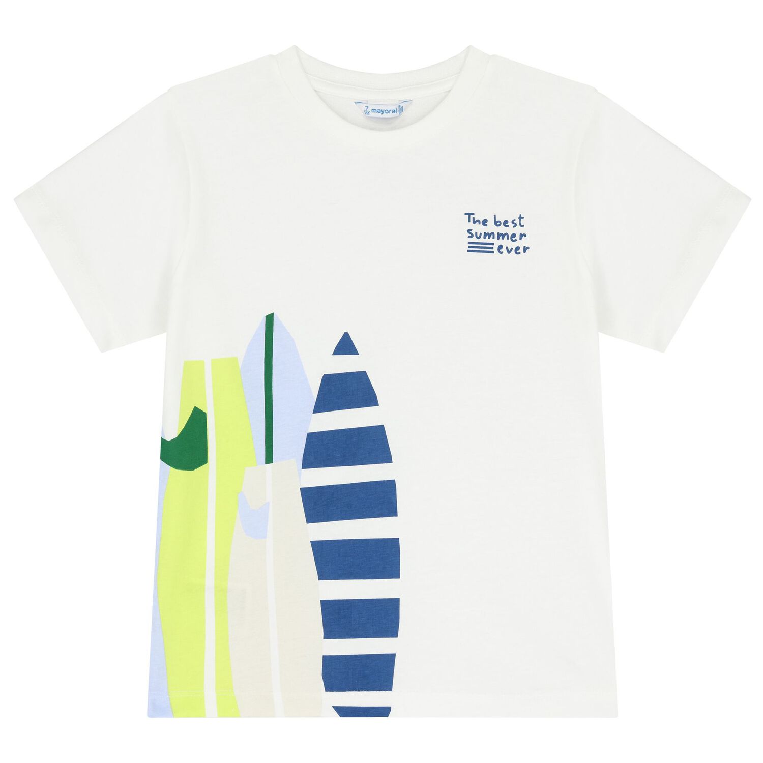 Boys White & Green Surf Board Shorts Set, 3, hi-res image number null