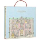 Baby Boys Ivory & Blue Carousel Carré Swaddle & Bib Gift Set, 1, hi-res