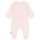 Baby Girls Ivory & Pink Logo Babygrow Gift Set, 1, hi-res