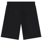 Boys Black Logo Shorts, 3, hi-res