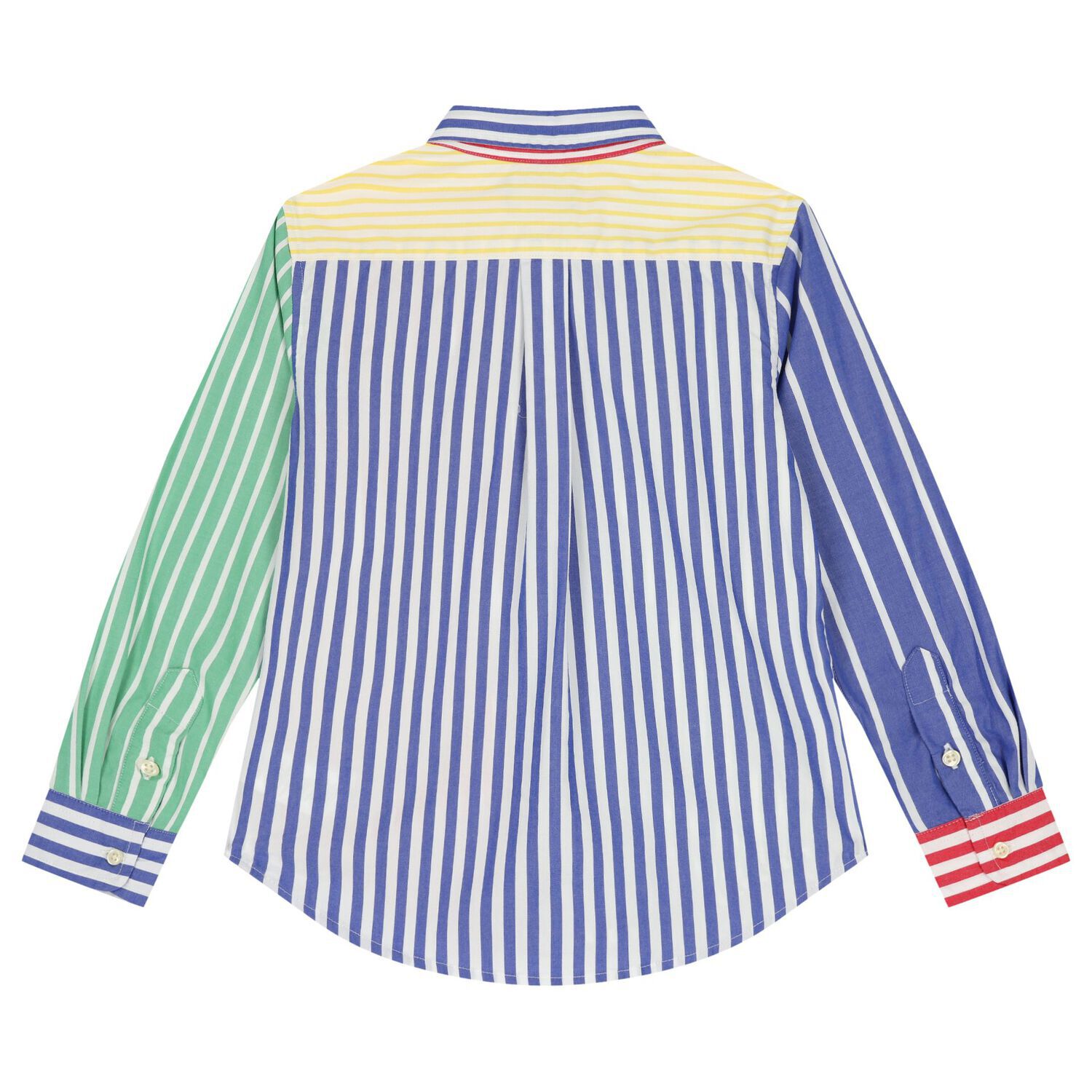 Boys Multi-Coloured Striped Logo Shirt, 1, hi-res image number null