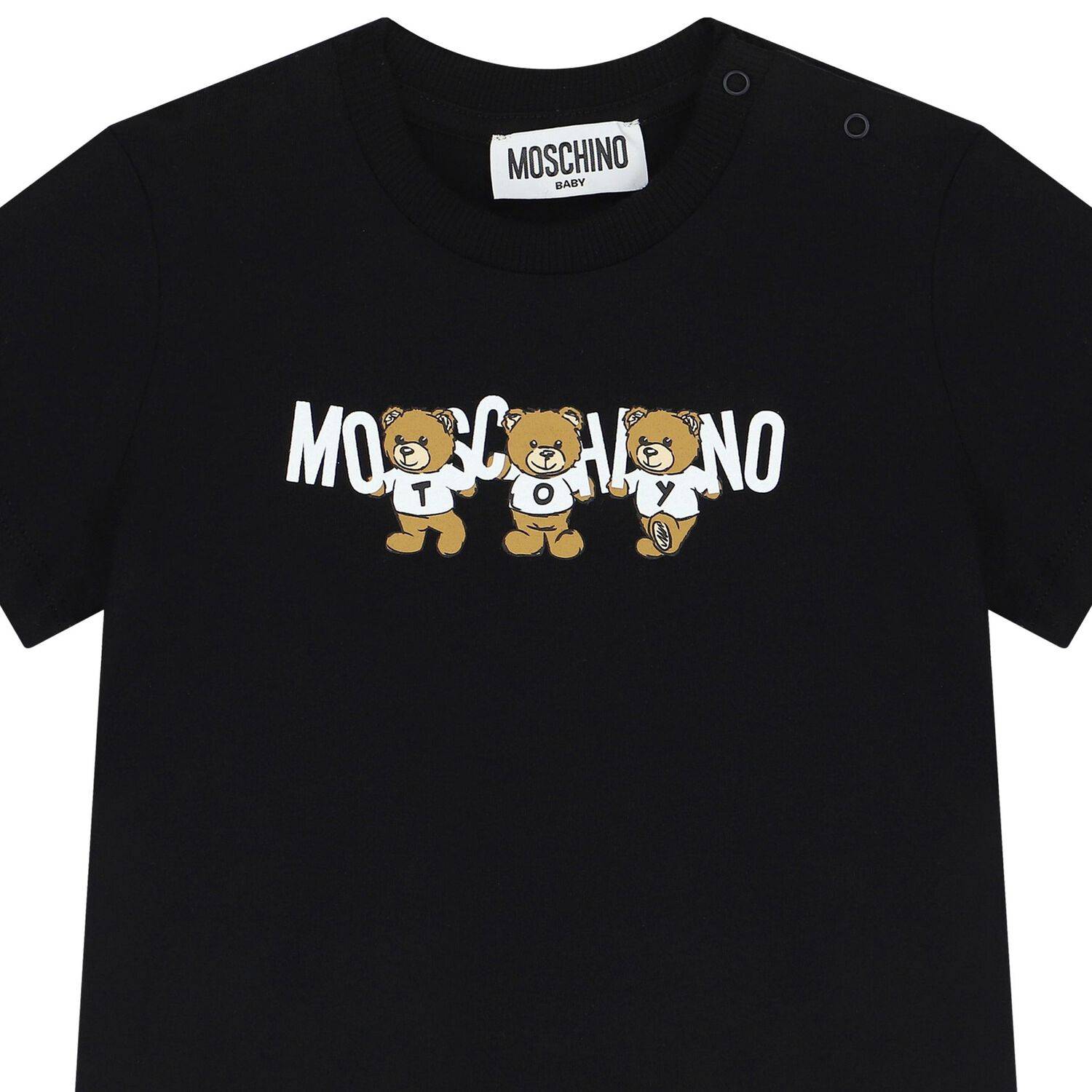 Black Teddy Bear Logo T-Shirt, 5, hi-res