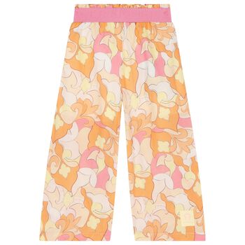 Girls Pink & Orange Trousers