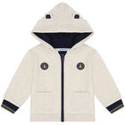 Baby Boys Yellow, Ivory & Navy 3-Piece Tracksuit, 1, hi-res