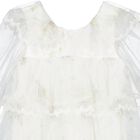 Girls Ivory Floral Tulle Dress, 1, hi-res