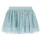Younger Girls Green Heart Tulle Skirt, 1, hi-res