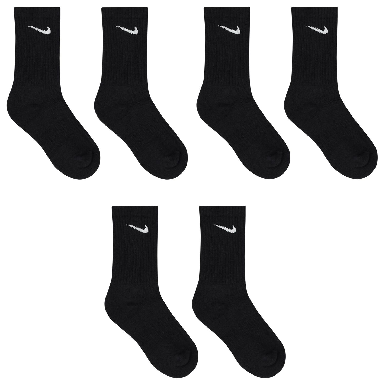 Black Logo Socks ( 3-Pack ), 1, hi-res