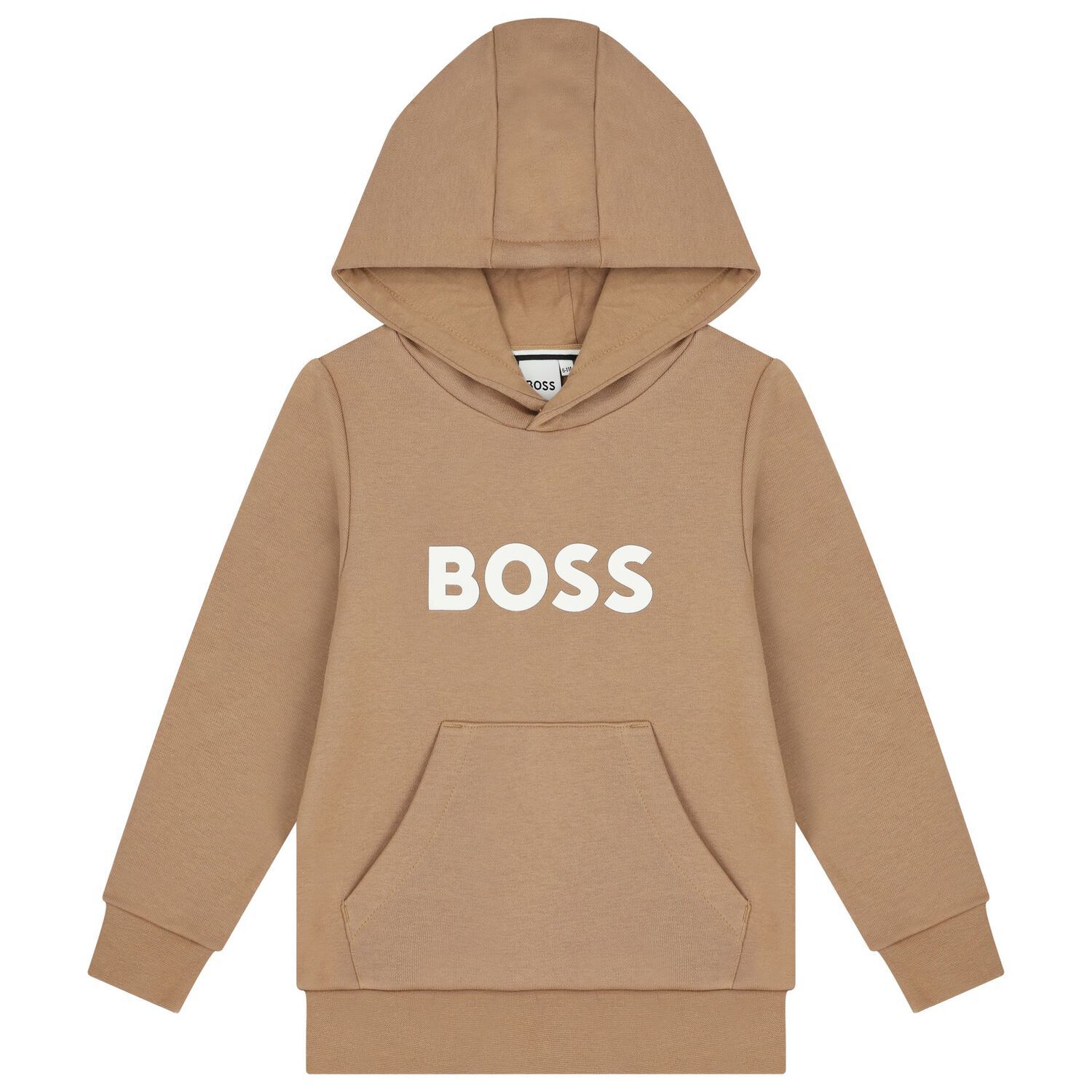 Boys Beige Logo Hooded Top, 2, hi-res image number null