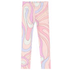 Girls Pink Abstract Leggings, 1, hi-res