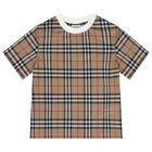 Beige Check T-Shirt, 1, hi-res
