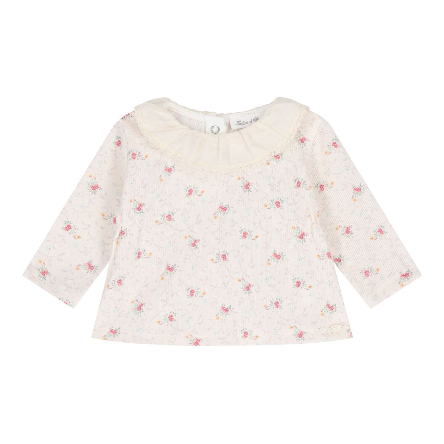 Baby Girls Pale Pink Floral Leggings Set, 1, hi-res