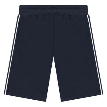 Younger Boys Navy Blue Logo Shorts