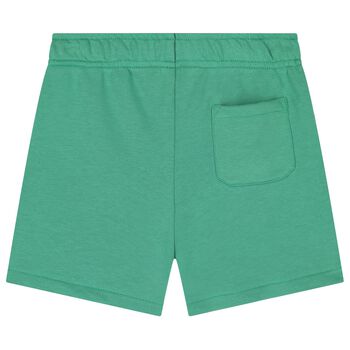 Boys Green Jersey Varsity Logo Shorts
