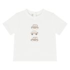 Younger Boys White & Beige Shorts Set, 1, hi-res