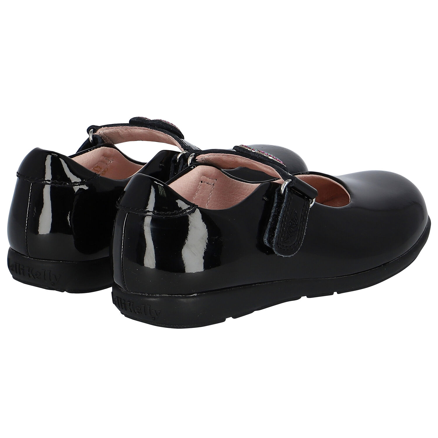 Girls Black Patent Leather Shoes, 1, hi-res