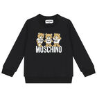 Black Teddy Bear Logo Sweatshirt, 1, hi-res