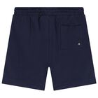 Boys White, Green & Navy Blue Shorts Set, 1, hi-res