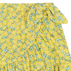 Girls Blue & Yellow Floral Skirt, 1, hi-res