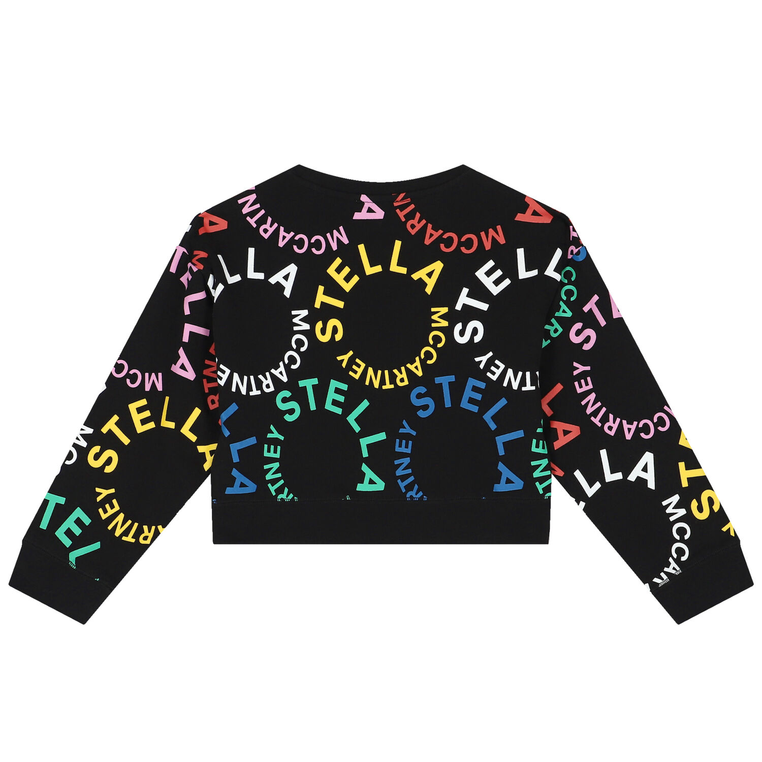 Girls Black Logo Sweatshirt, 1, hi-res