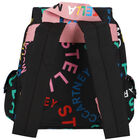 Girls Black Logo Backpack, 1, hi-res