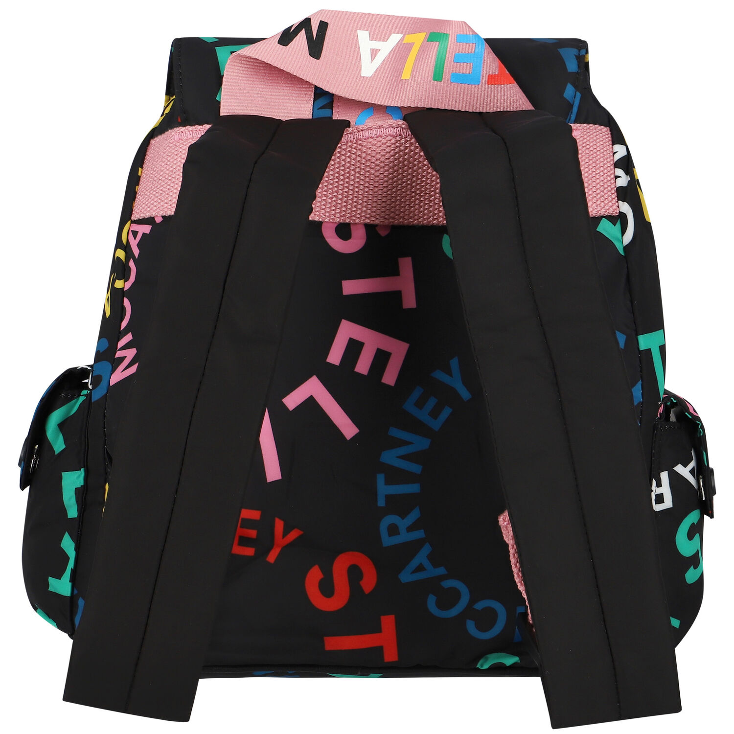 Girls Black Logo Backpack, 1, hi-res