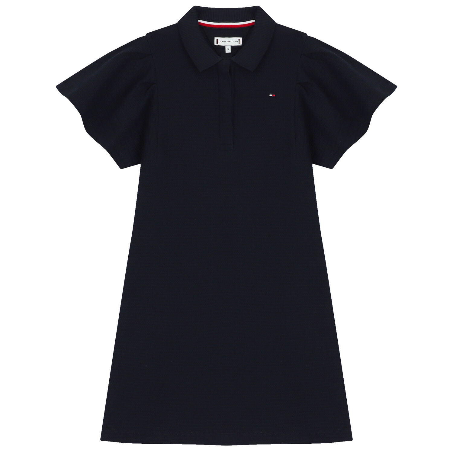 Girls Navy Blue Logo Polo Dress, 1, hi-res image number null