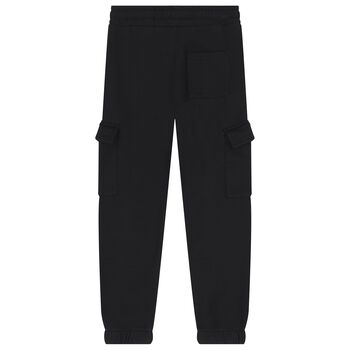 Boys Black Logo Joggers