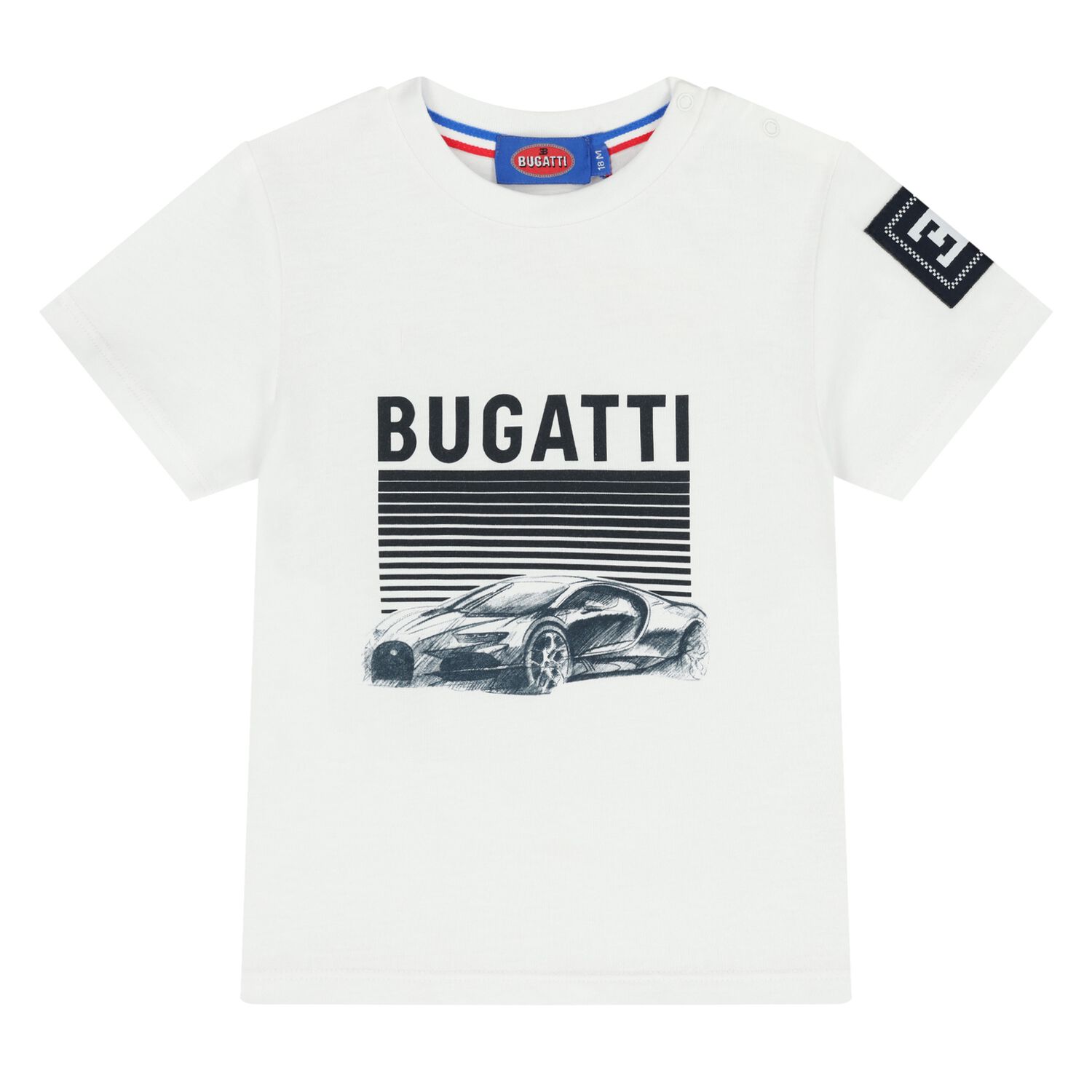 Younger Boys White Logo T-Shirt, 3, hi-res