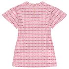 Girls Ivory & Pink Logo Dress, 2, hi-res