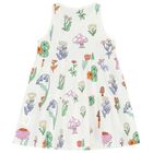 Girls Ivory Flower Dress, 1, hi-res