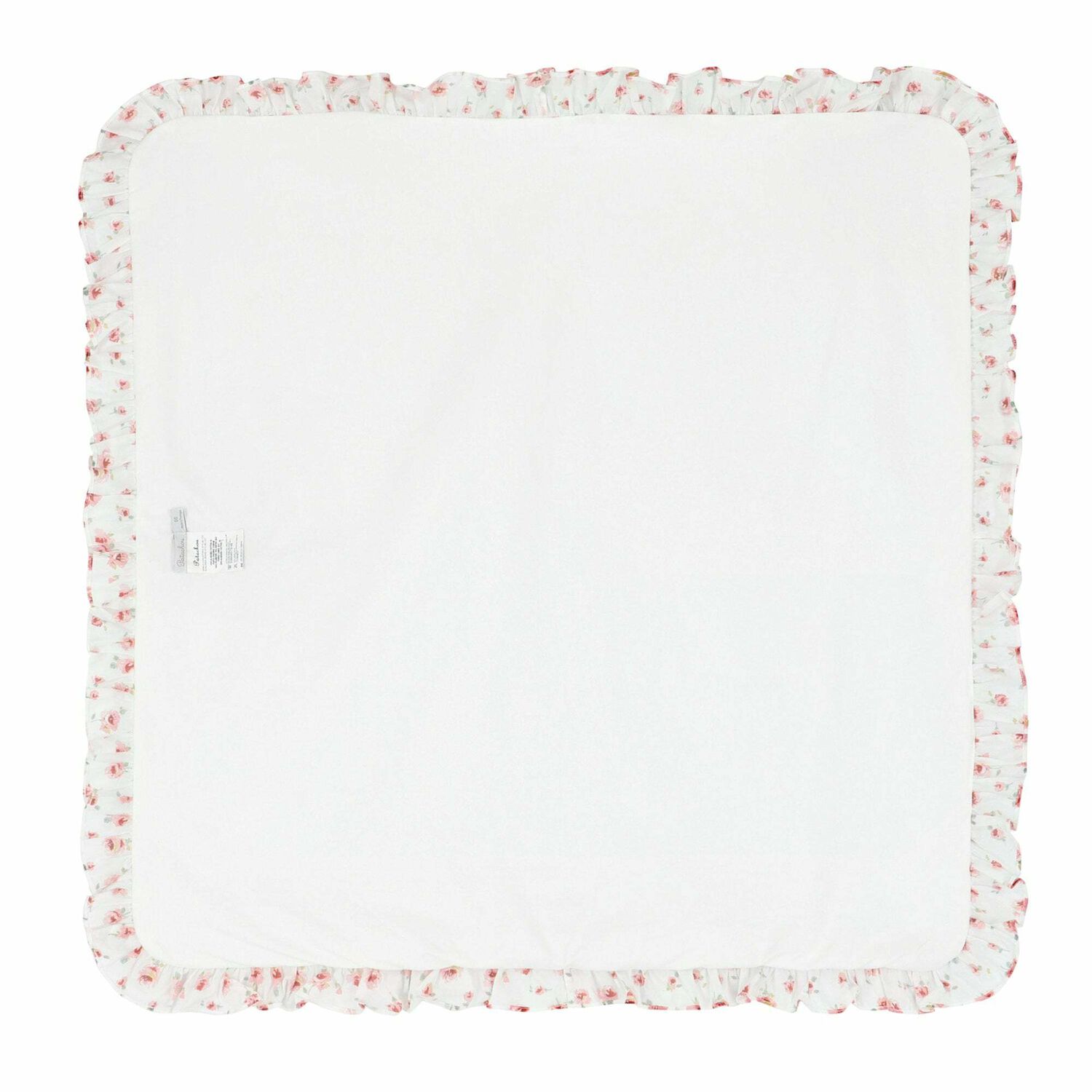 Baby Girls White Floral Blanket, 1, hi-res