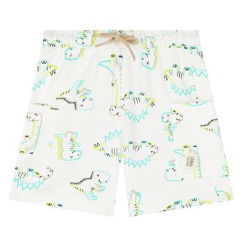 Younger Boys Ivory Dino Shorts