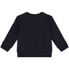 Younger Boys Navy Blue Logo Tracksuit, 1, hi-res