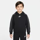Boys Black Swoosh Logo Tracksuit, 1, hi-res