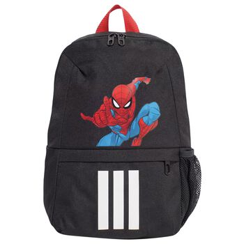 Boys Black Spiderman Logo Backpack