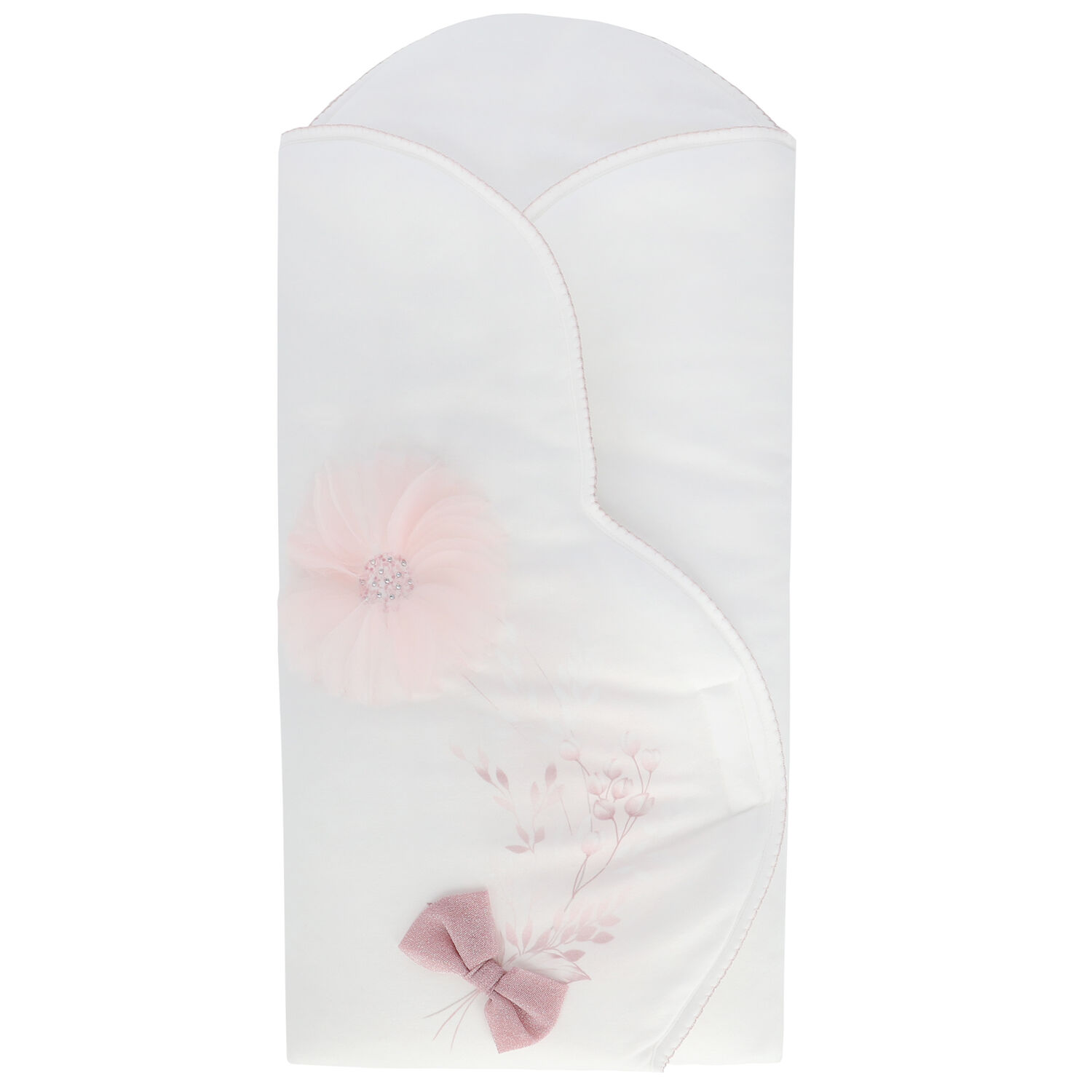 Girls Ivory Flower Baby Nest, 1, hi-res