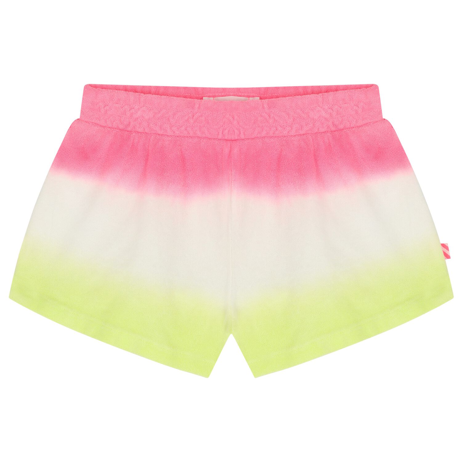 Girls Neon Pink & Neon Yellow Ombre Shorts, 1, hi-res