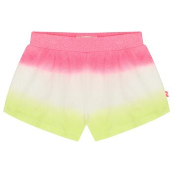 Girls Neon Pink & Neon Yellow Ombre Shorts
