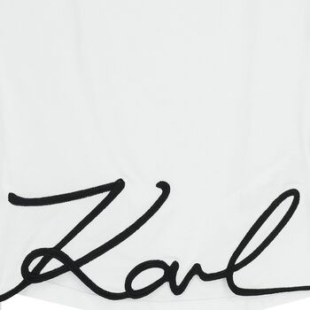 Girls Mini Me White Logo T-Shirt