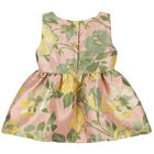Baby Girls Pink Floral Jacquard Dress, 1, hi-res