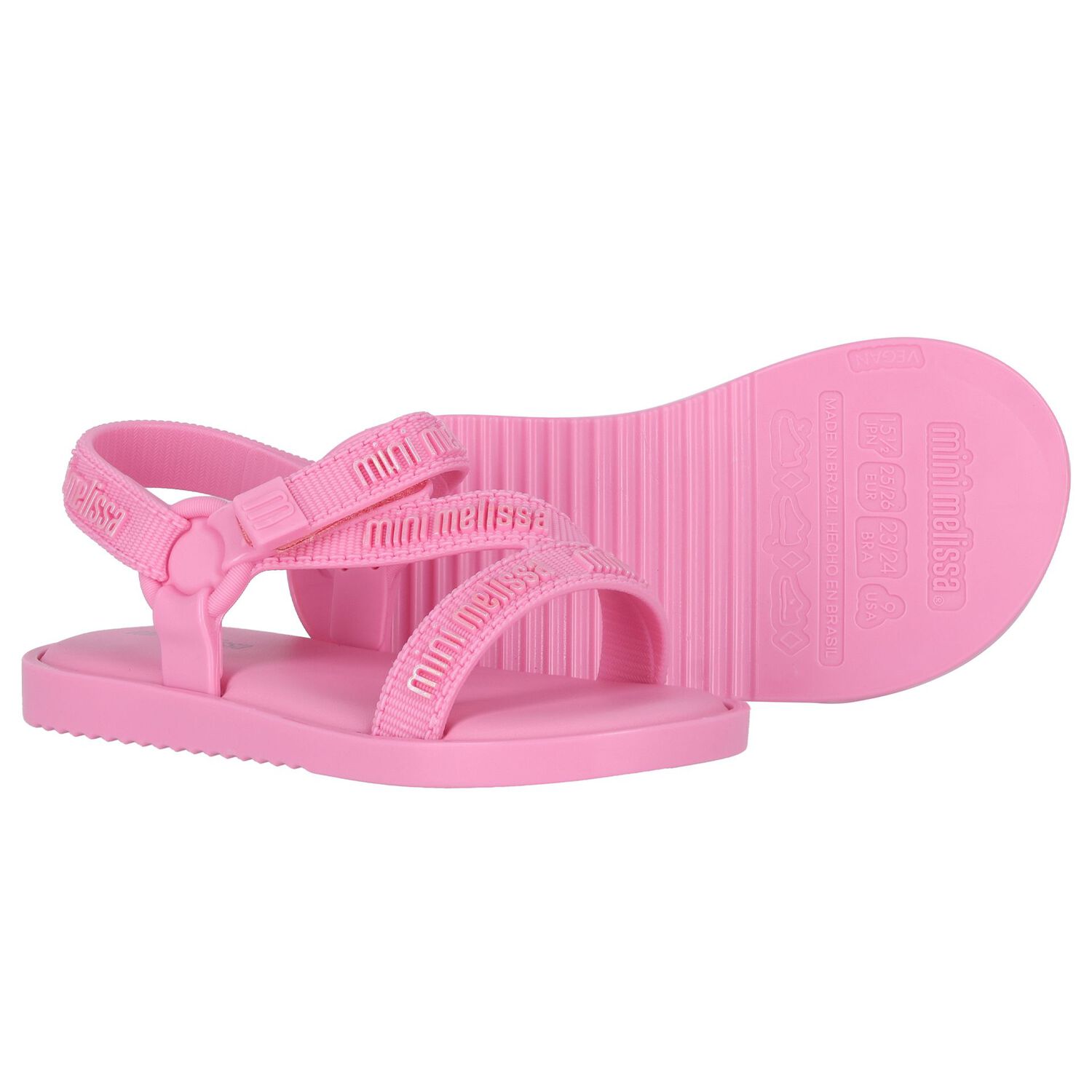 Younger Girls Pink Logo Sandals, 1, hi-res