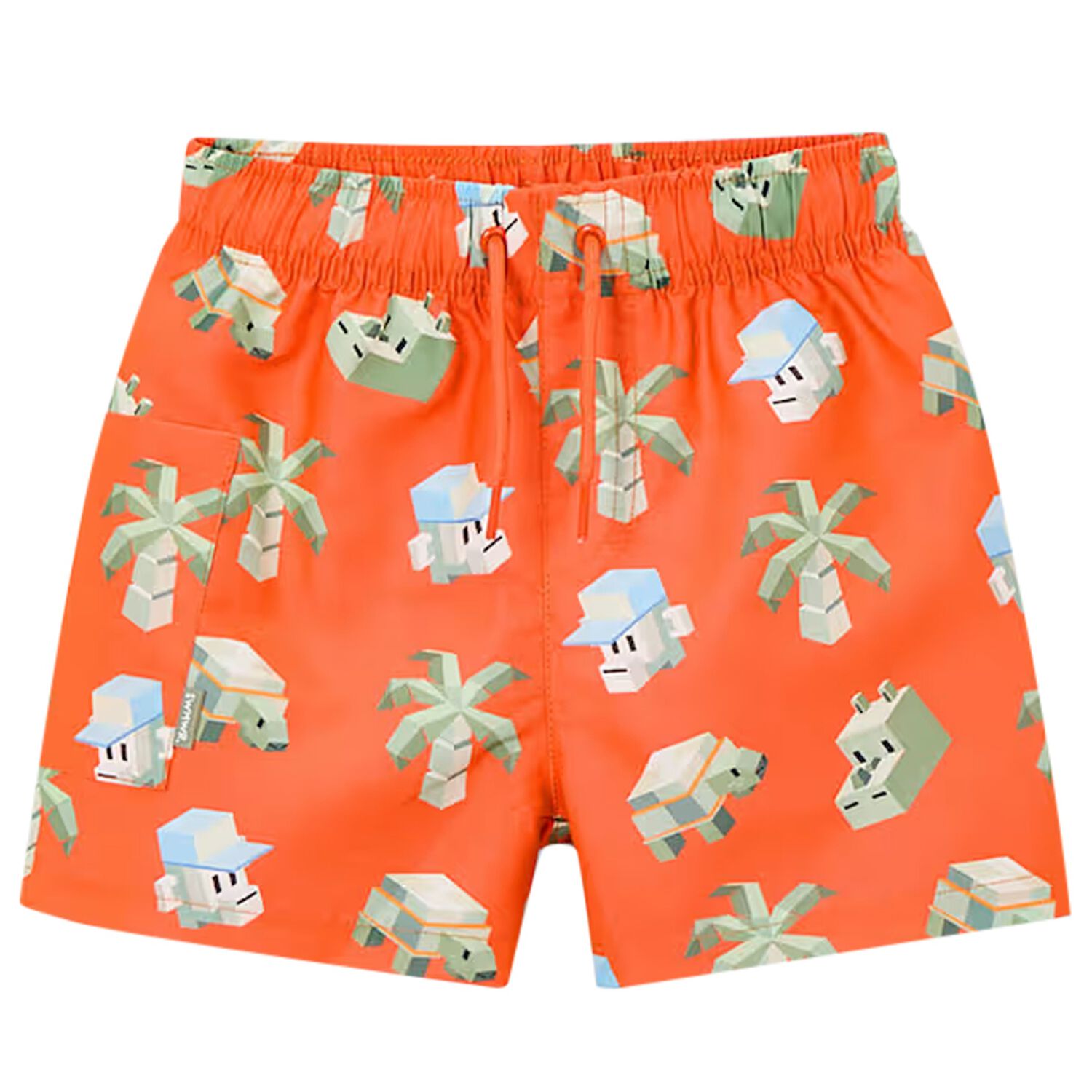 Boys Orange Swim Shorts, 1, hi-res