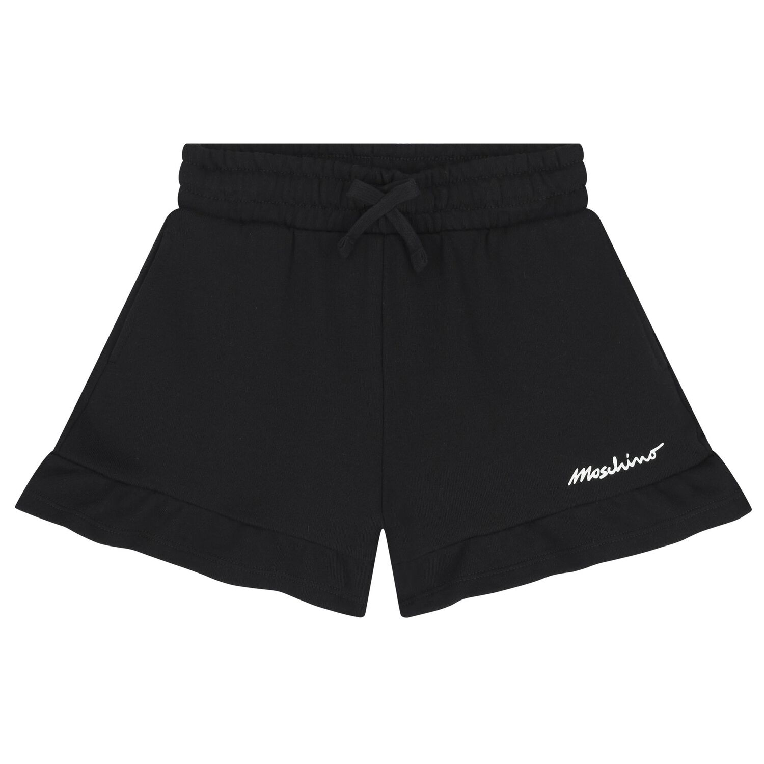Girls Black Teddy Bear Logo Shorts Set, 1, hi-res