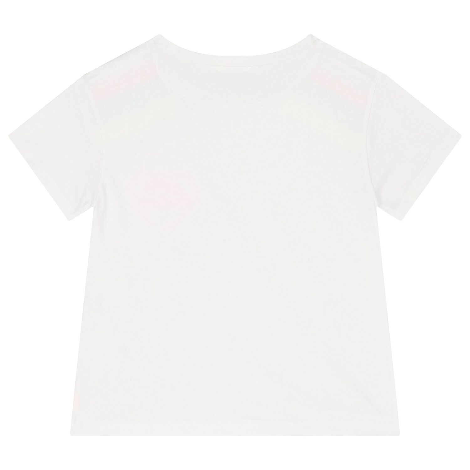 Girls White Heart T-Shirt, 1, hi-res image number null