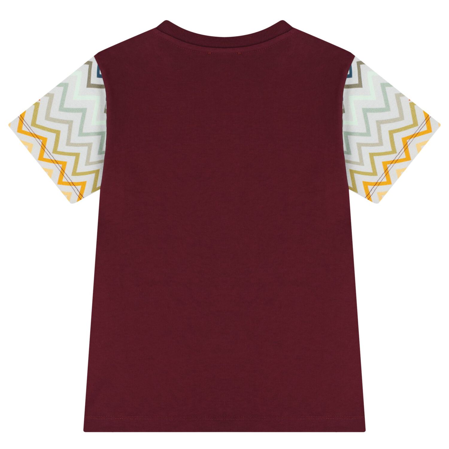 Boys Burgundy Zig Zag Logo T-Shirt, 1, hi-res
