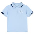 Boys Blue Logo Shorts Set, 1, hi-res