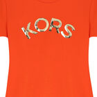 Girls Orange Logo Dress, 1, hi-res